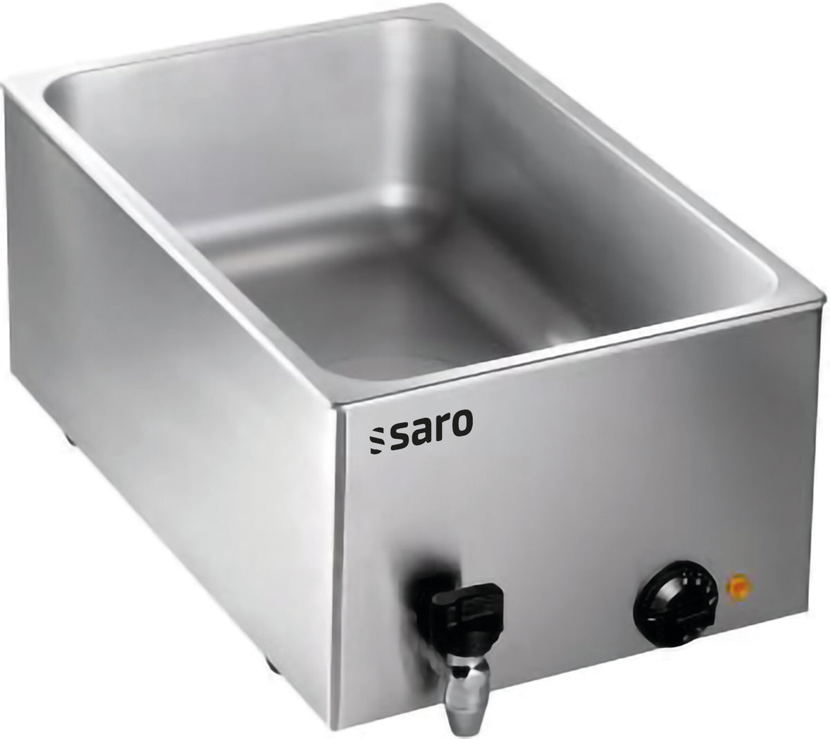Saro BMH 160 bain-marie, stainless steel bath with drain tap
