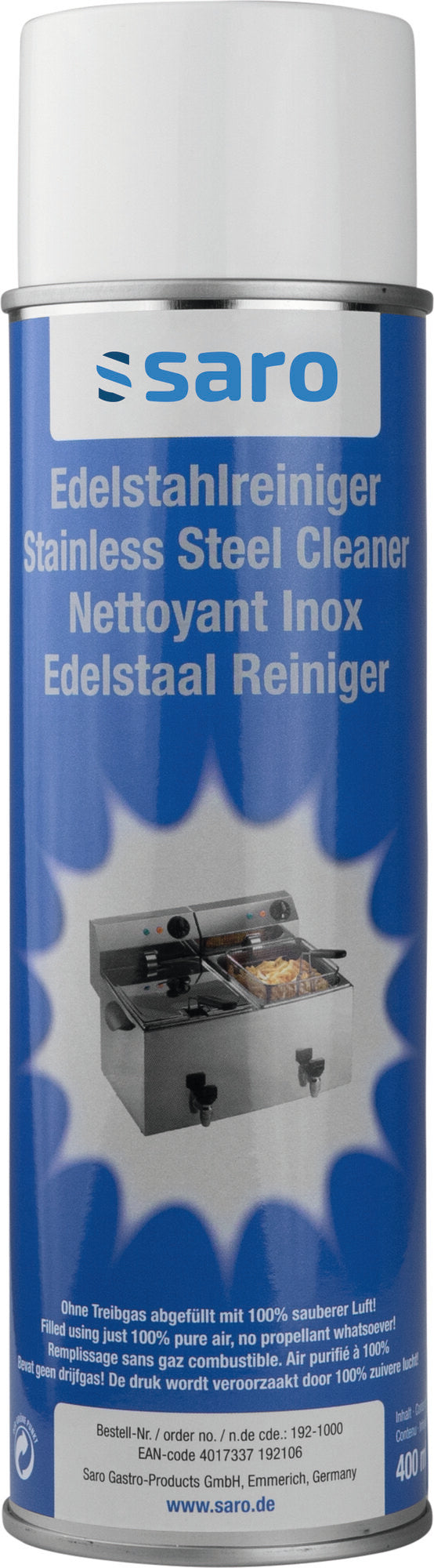 Saro R 50 stainless steel cleaner, aerosol can