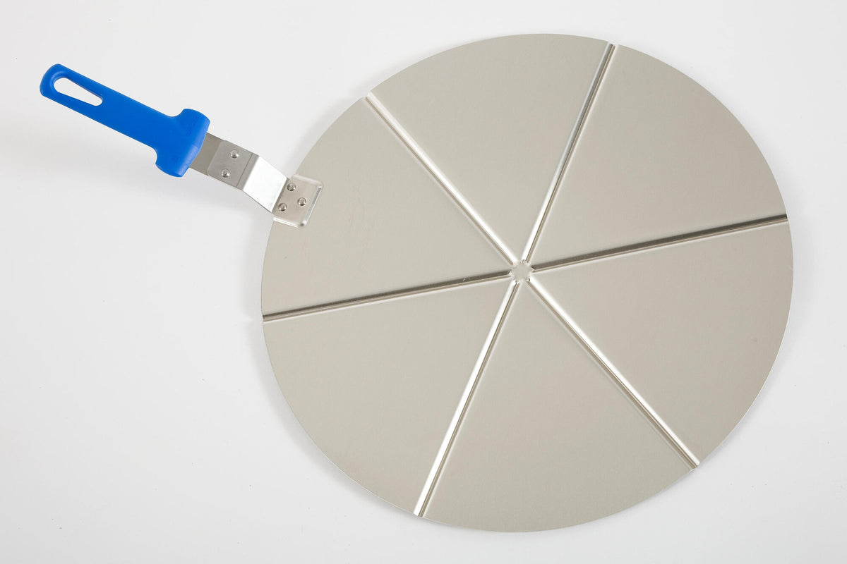 Saro PT-450/6 pizza tray, stainless steel with cutting grooves