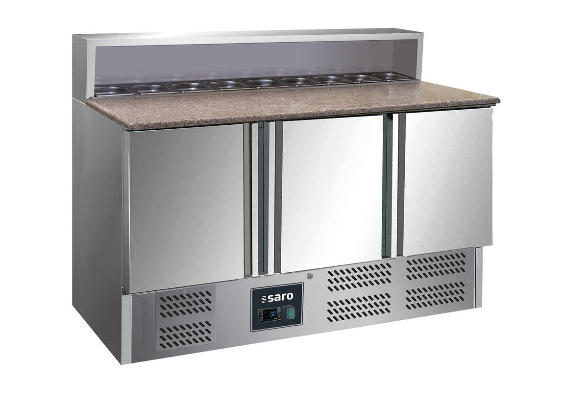 Saro GIANNI PS 903 pizza prep table, stainless steel and granite