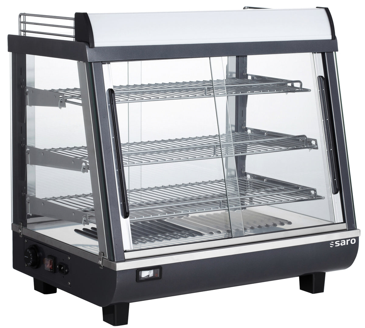 Saro ELIAS heated display, stainless steel