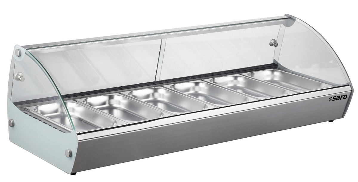 Saro MARIE 6 heated table top display, stainless steel