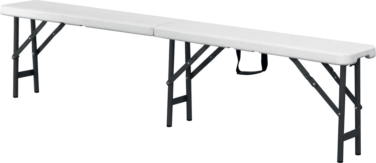 Saro SIESTA folding bench, white seat and black frame