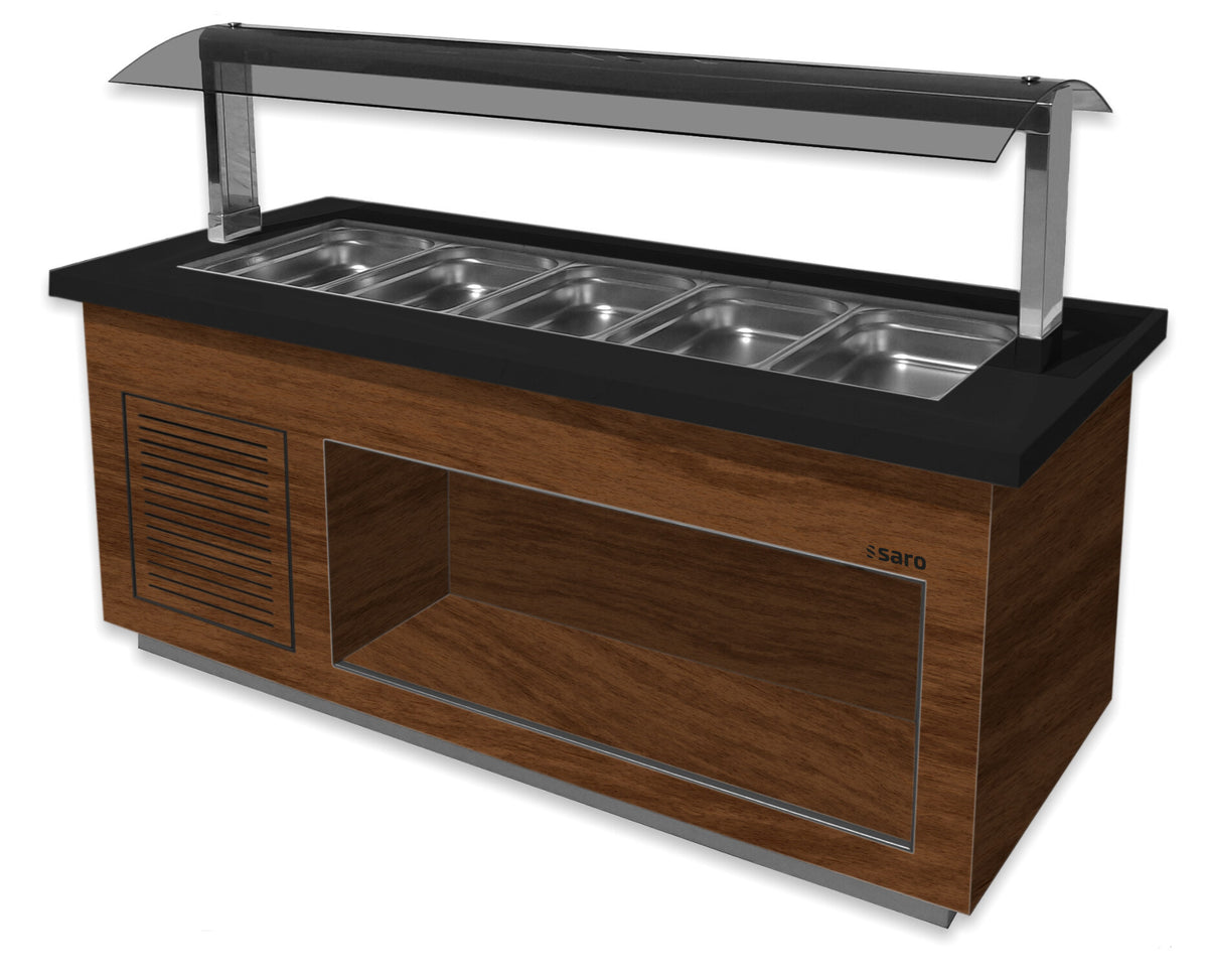 Saro SB-H 200 hot buffet, walnut finish