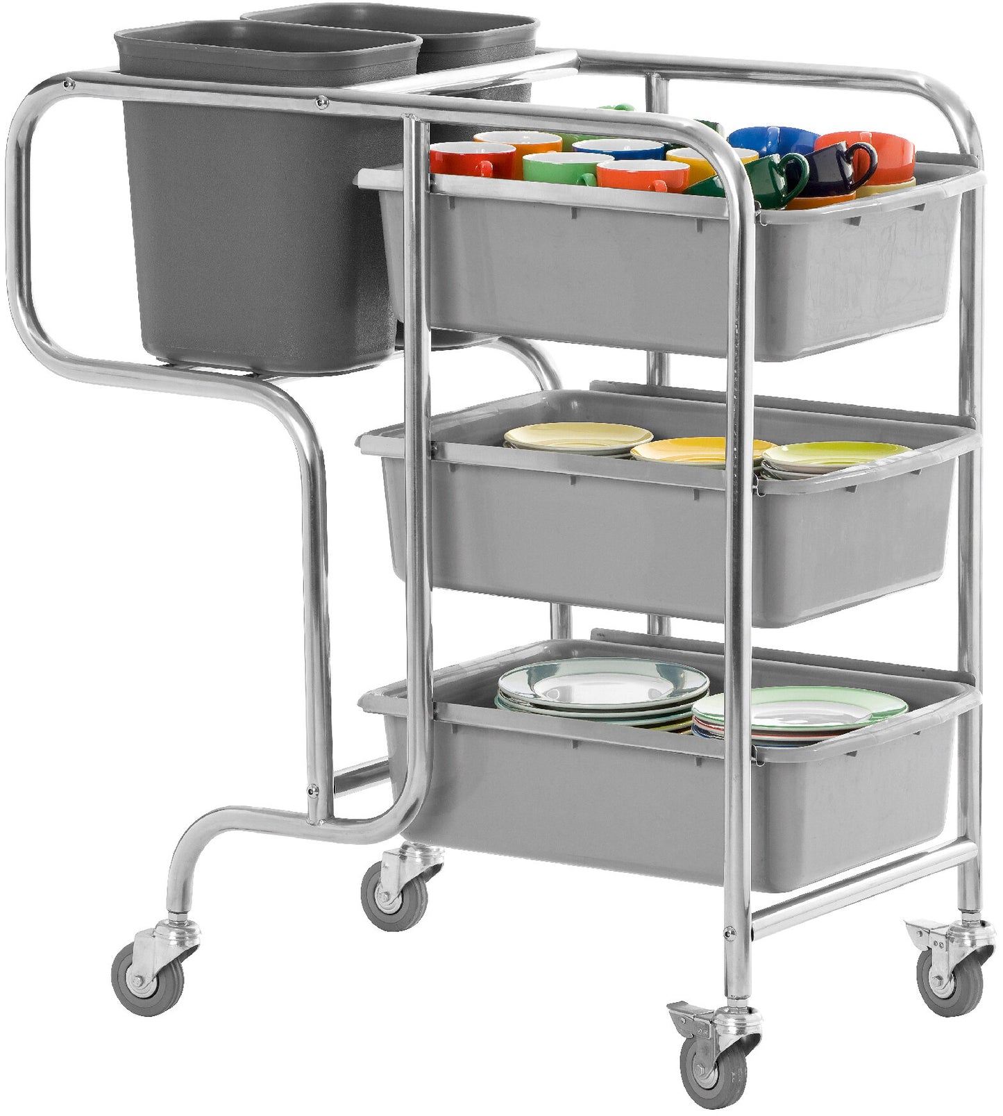 Saro CLAIRE clearing trolley, stainless steel