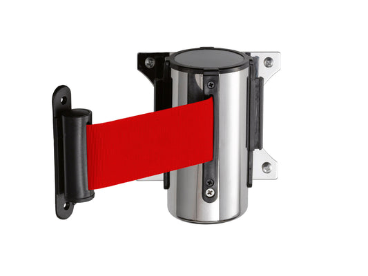 Saro PW 2 R wall mount belt barrier, red belt