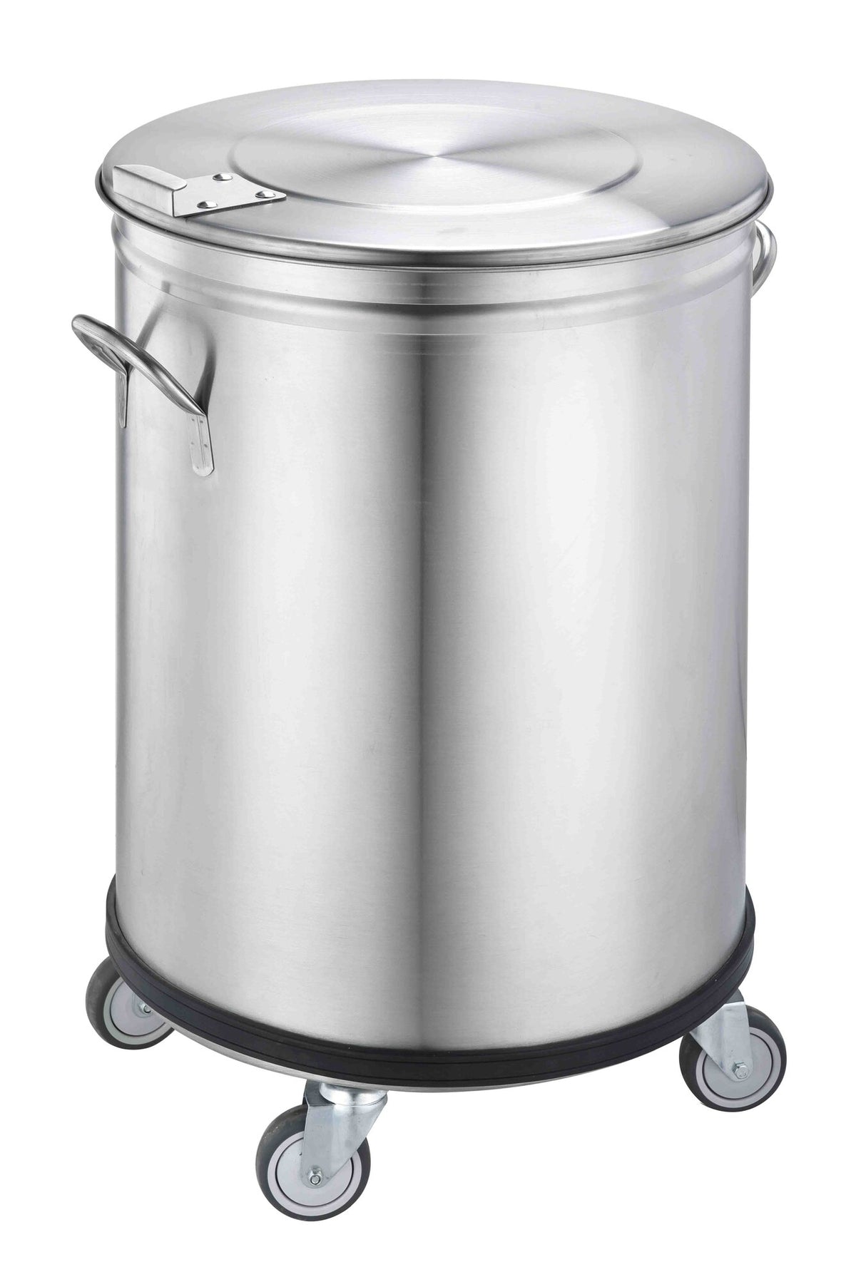 Saro ME 90 wheeled litter bin, stainless steel