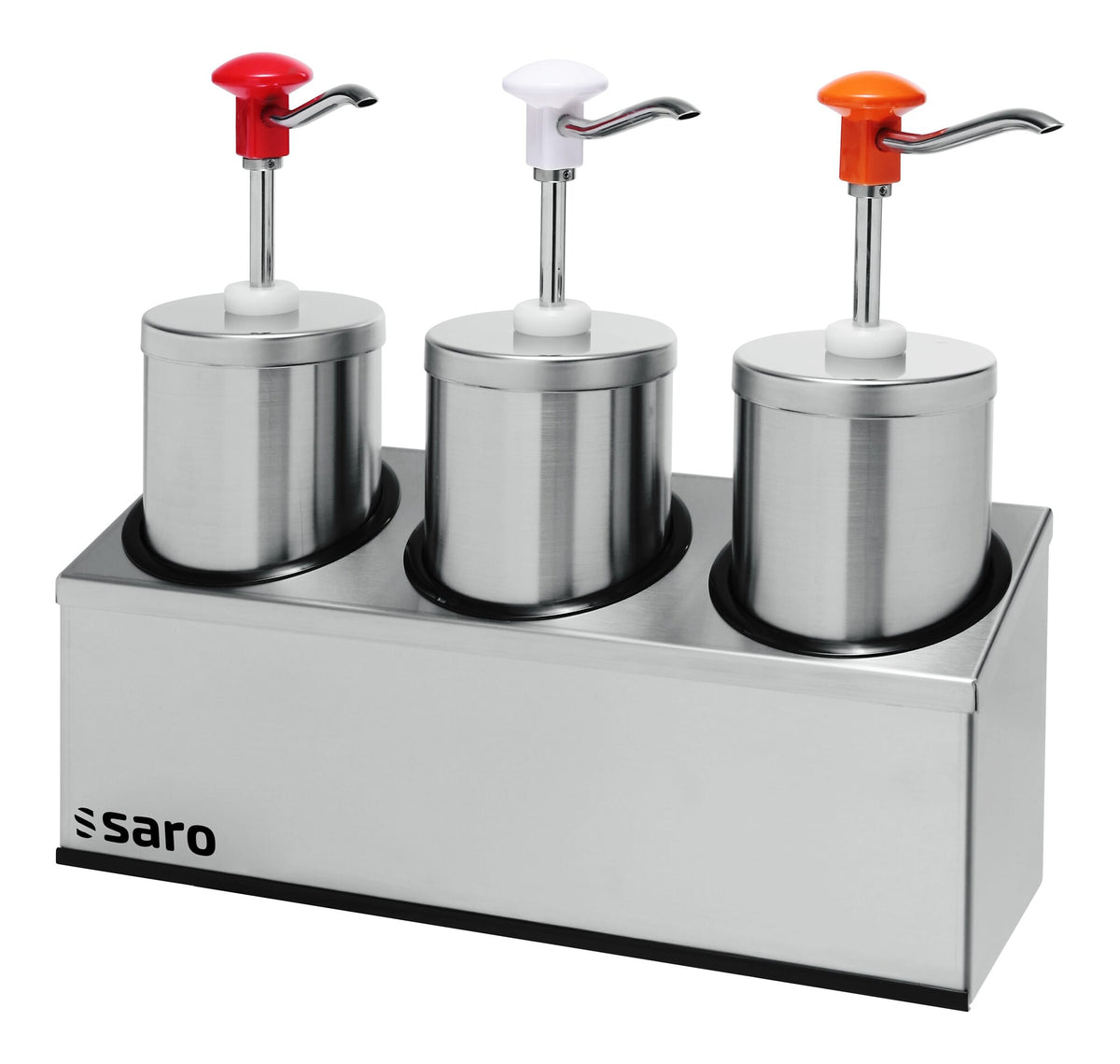 Saro PD-006 sauce dispenser, three-canister holder