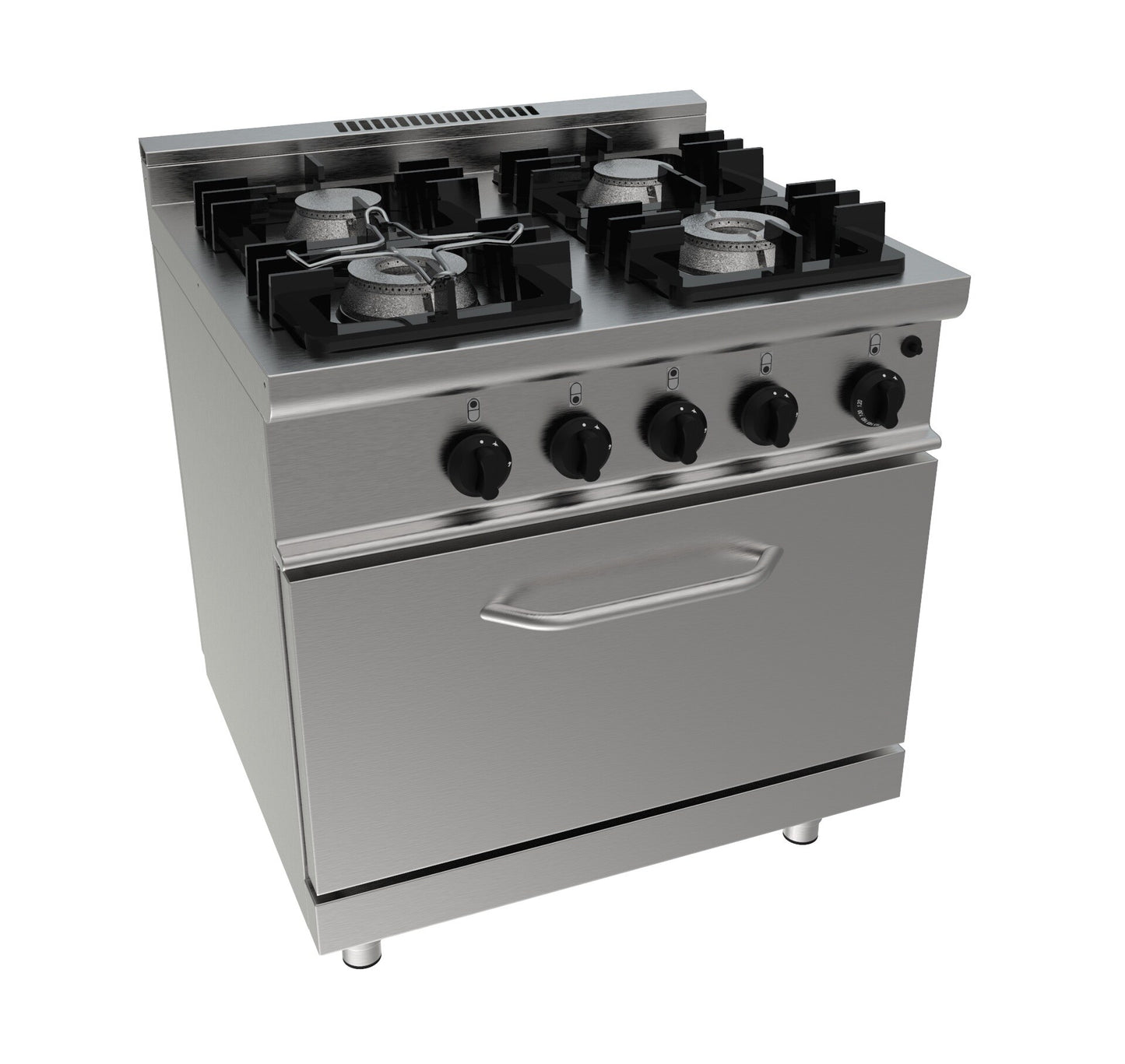Saro E7/KUPG4LO gas cooker with oven, stainless steel