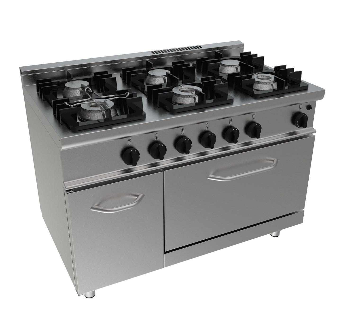 Saro E7/KUPG6LN gas cooker with oven, stainless steel