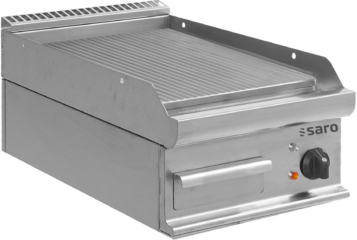 Saro E7/KTE1BBR electric griddle, grooved plate