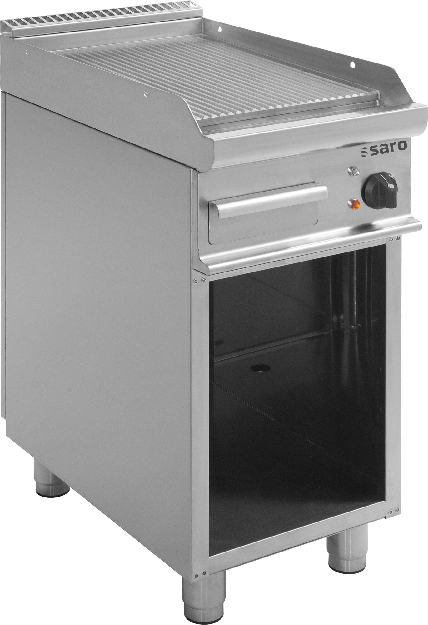 Saro E7/KTE1BAR electric griddle, grooved plate