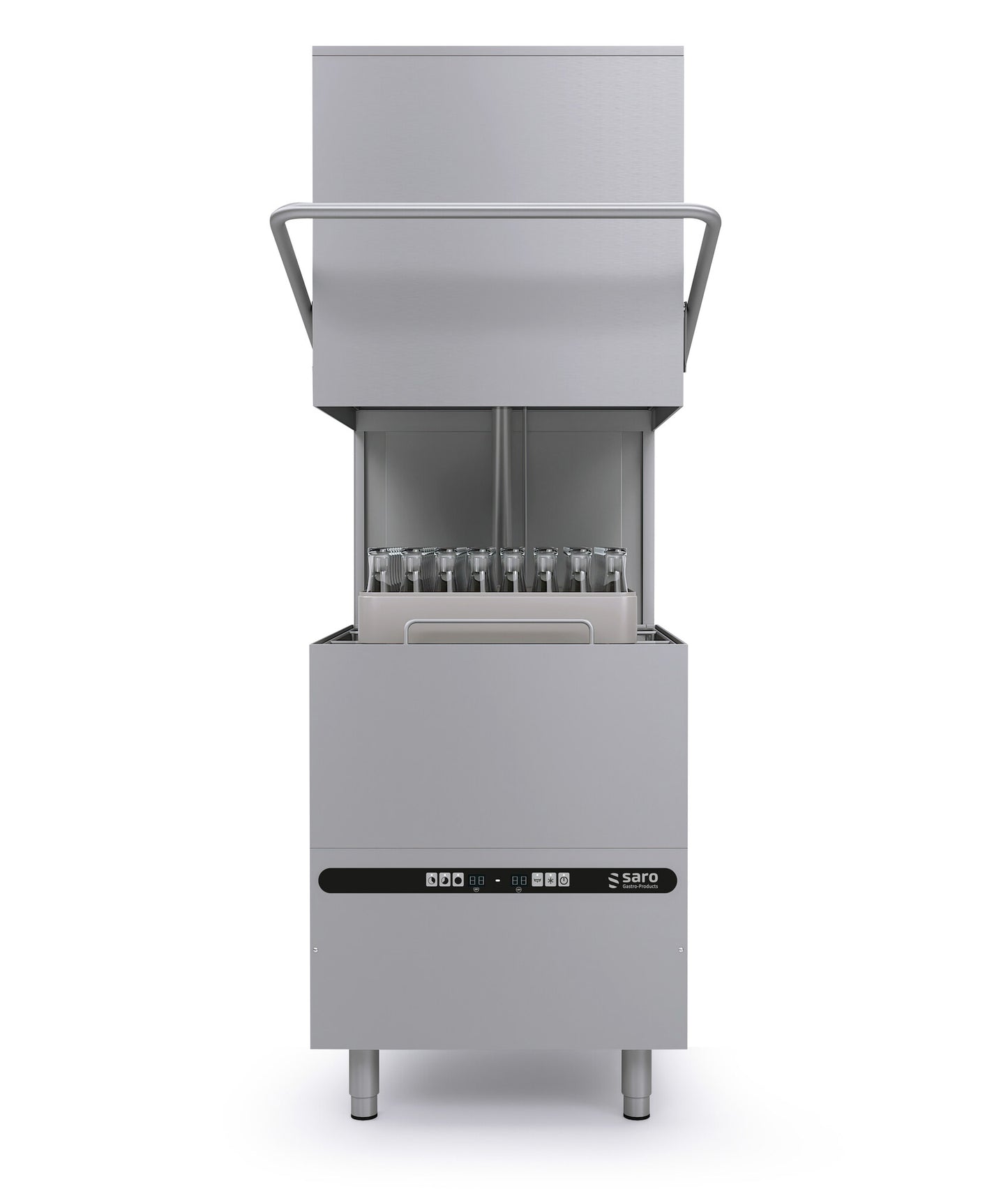 Saro DRESDEN hood dishwasher, hood raised, digital panel