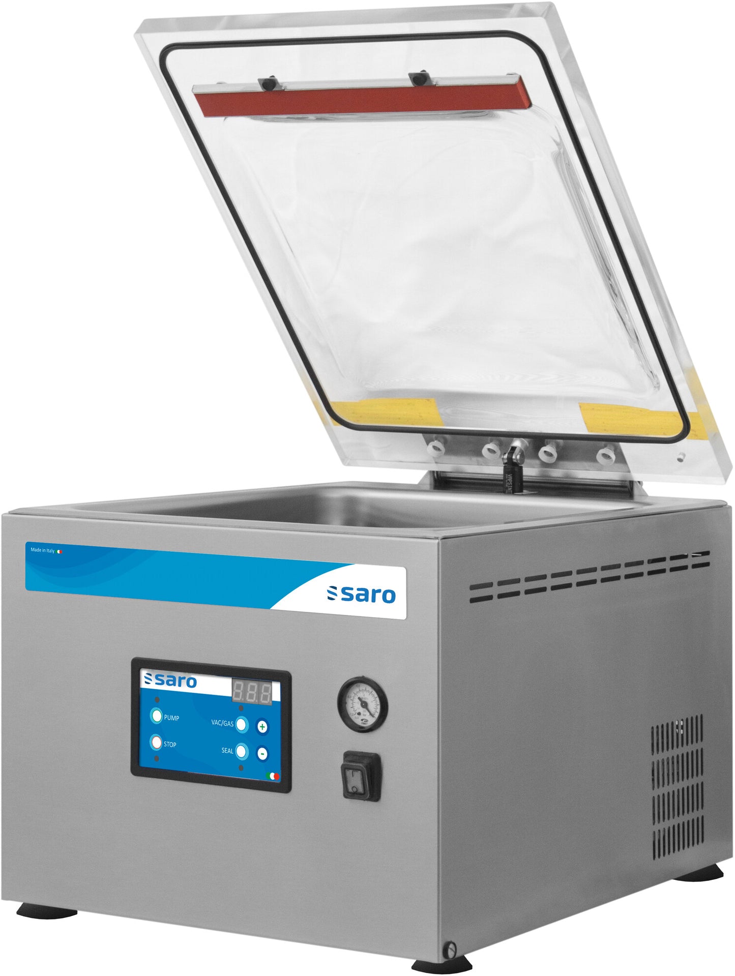 Saro LECCE 1 chamber vacuum machine, open lid