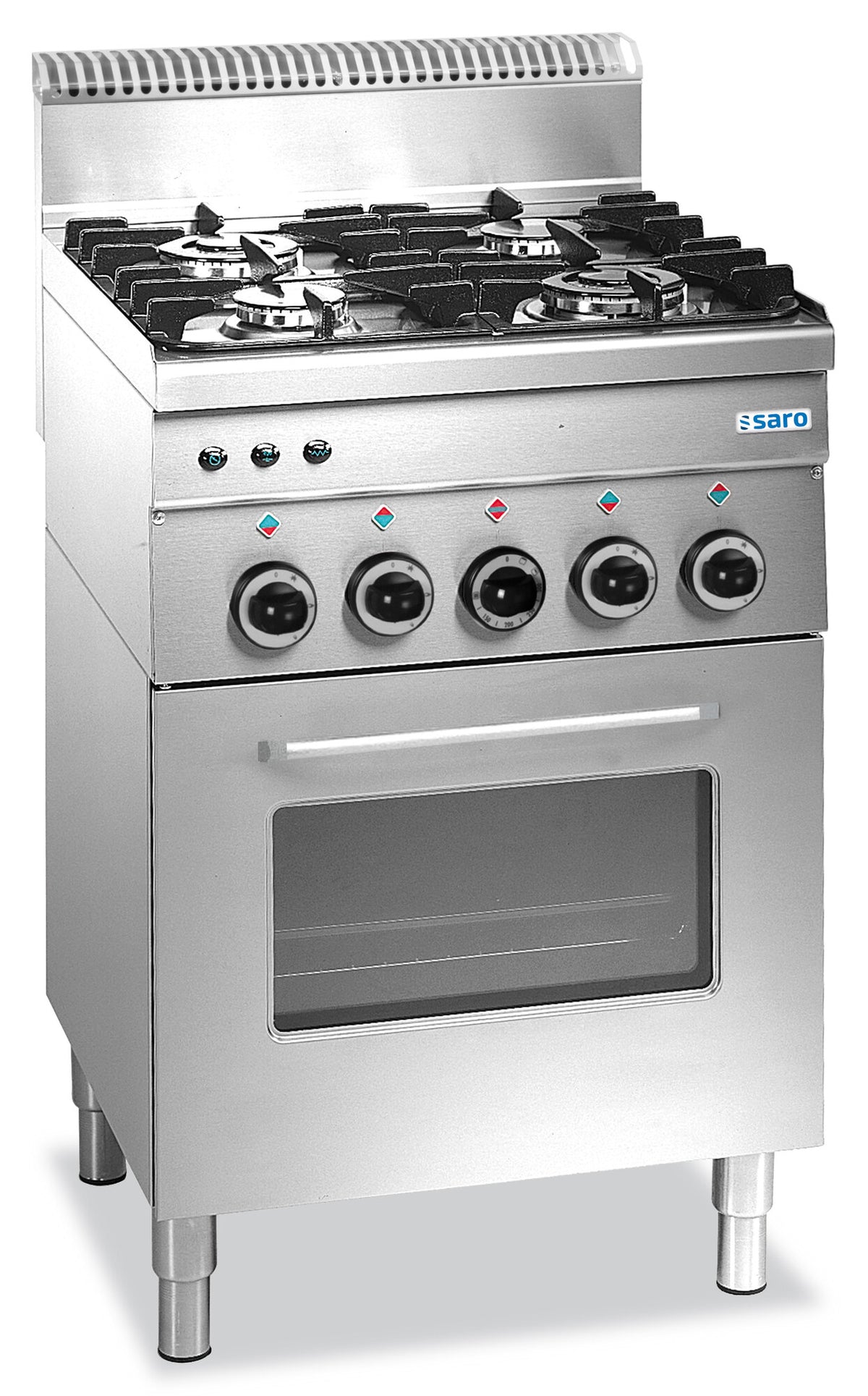Saro G4SFE6 gas range, stainless steel