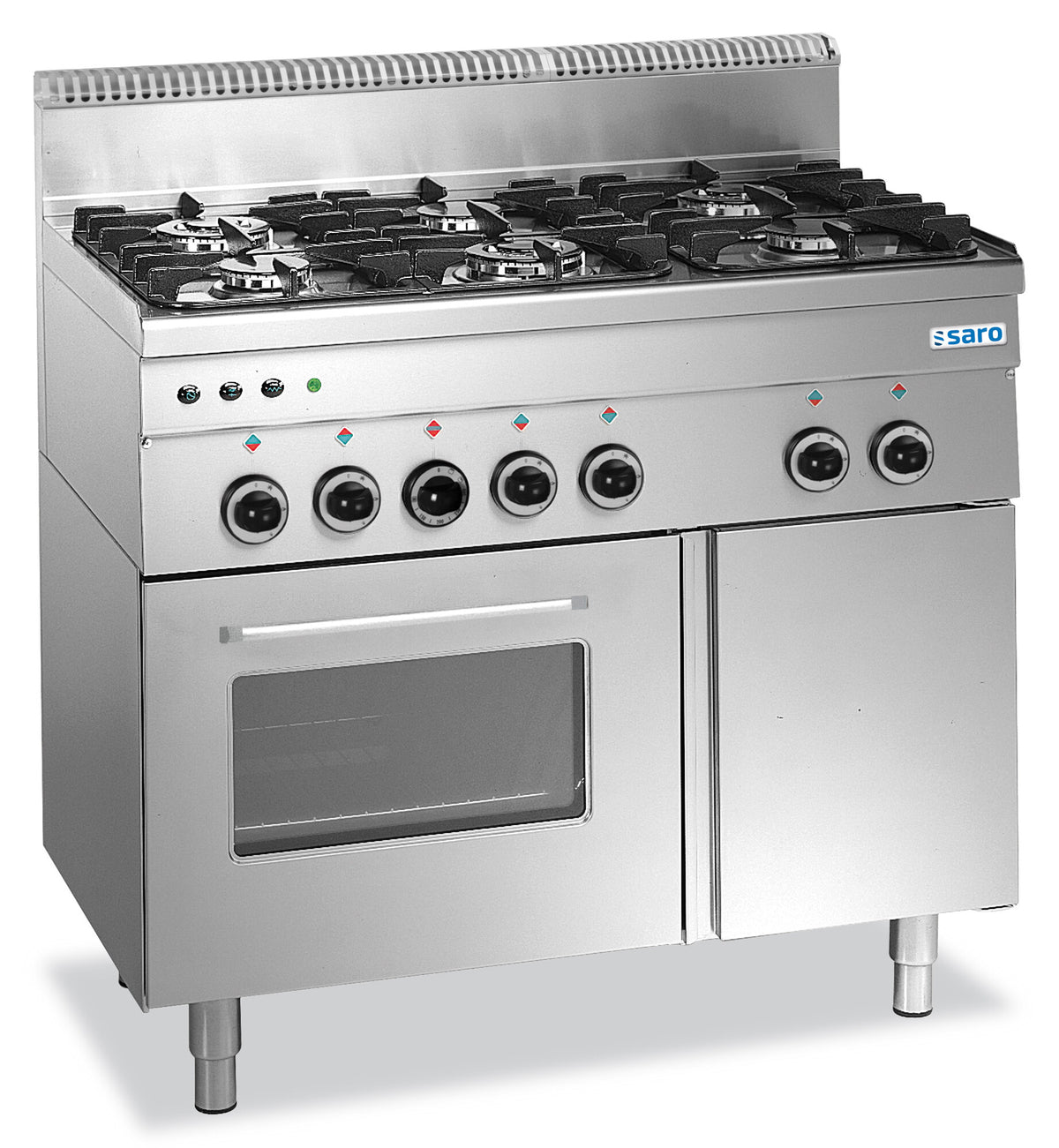 Saro G6SFA6 gas range, stainless steel