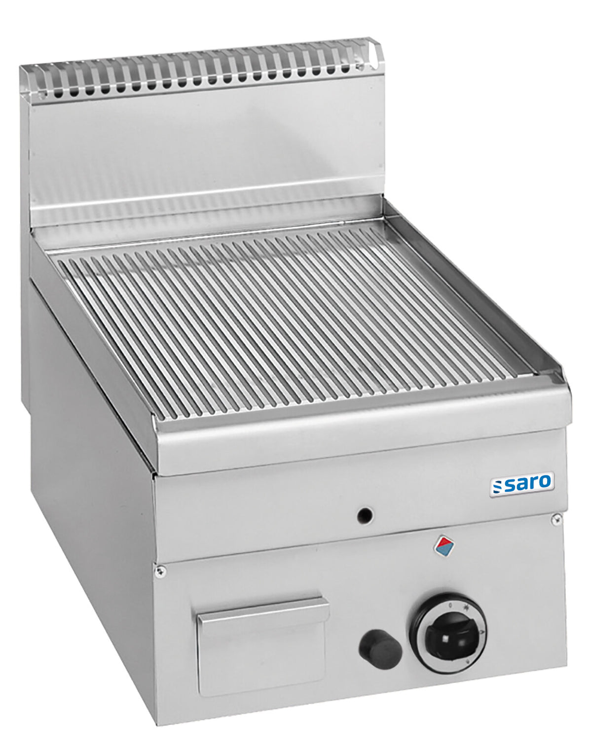 Saro GFT46R gas griddle plate, ribbed surface