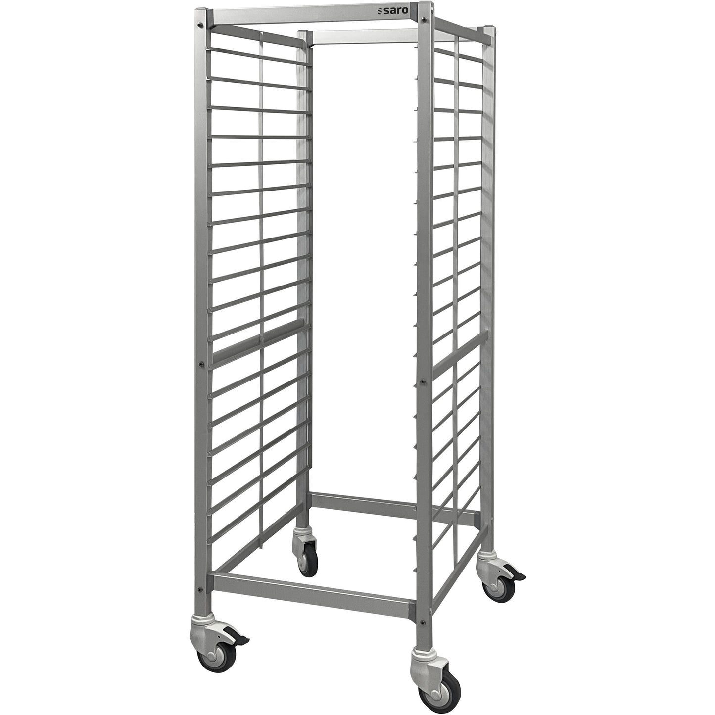 Saro flatpack trolley, aluminium, 18x 1/1 GN