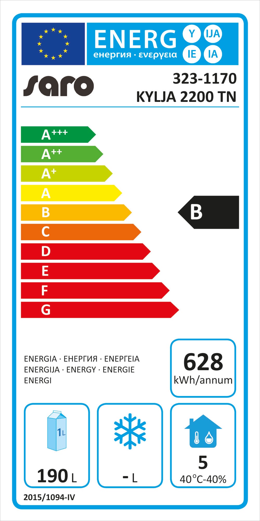 EU energy label, class B