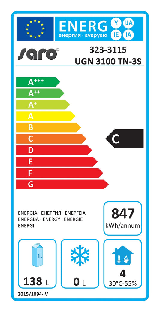EU energy label, class C