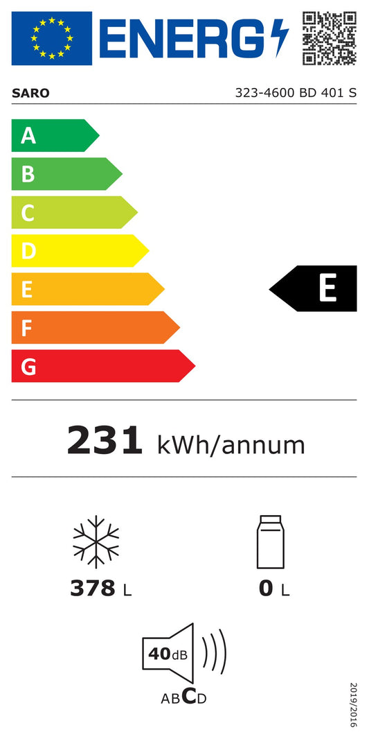 EU energy label, class E