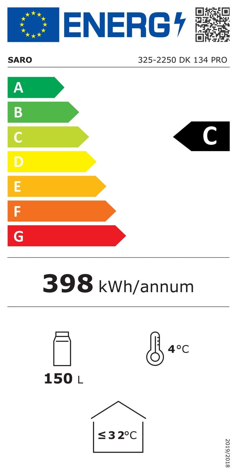 EU energy label, class C
