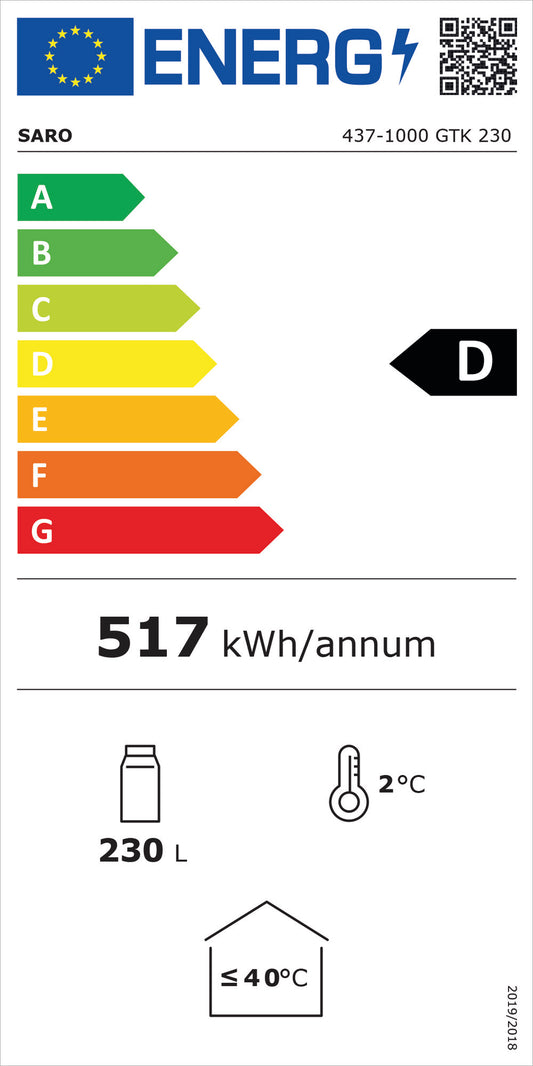 EU energy label, class D