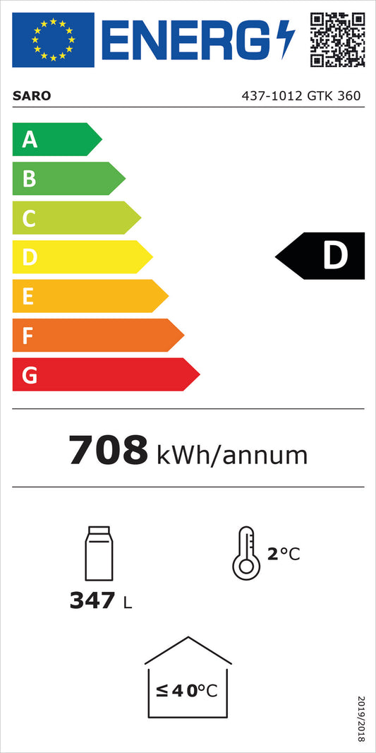 EU energy label, class D