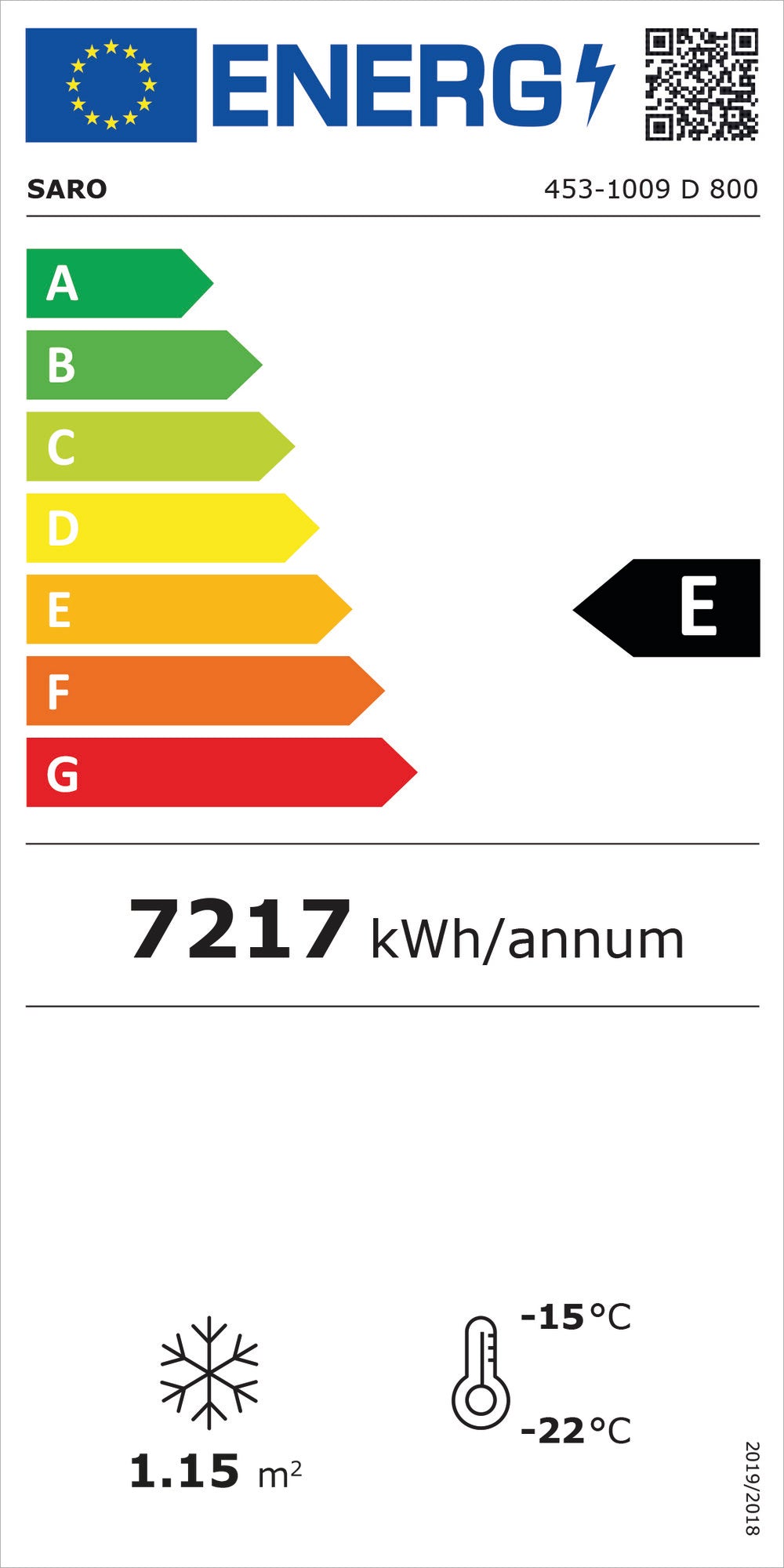 EU energy label, class E