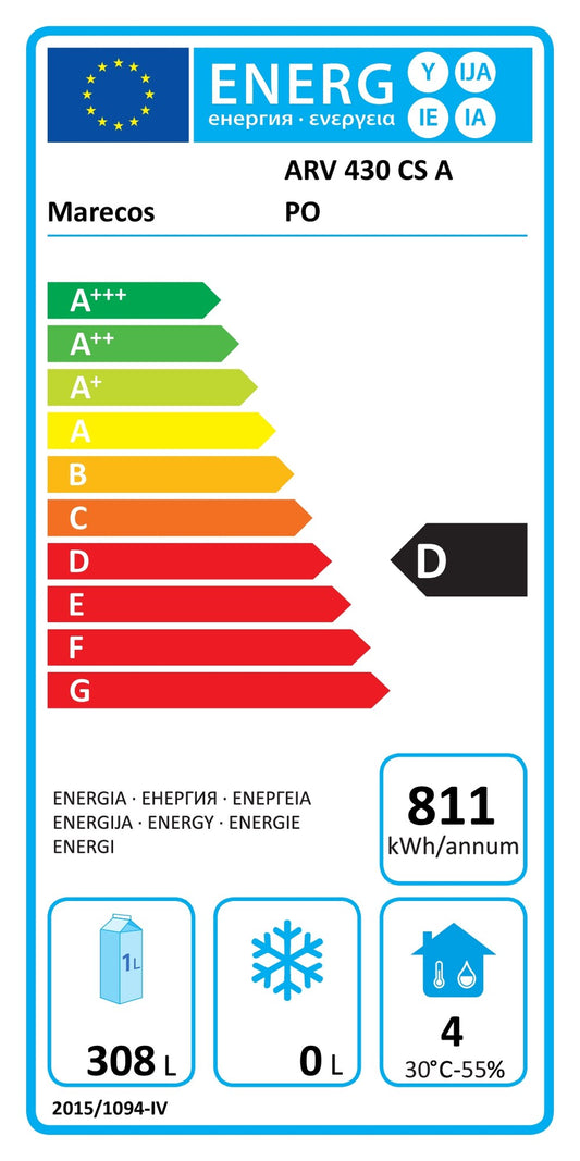 EU energy label, class D