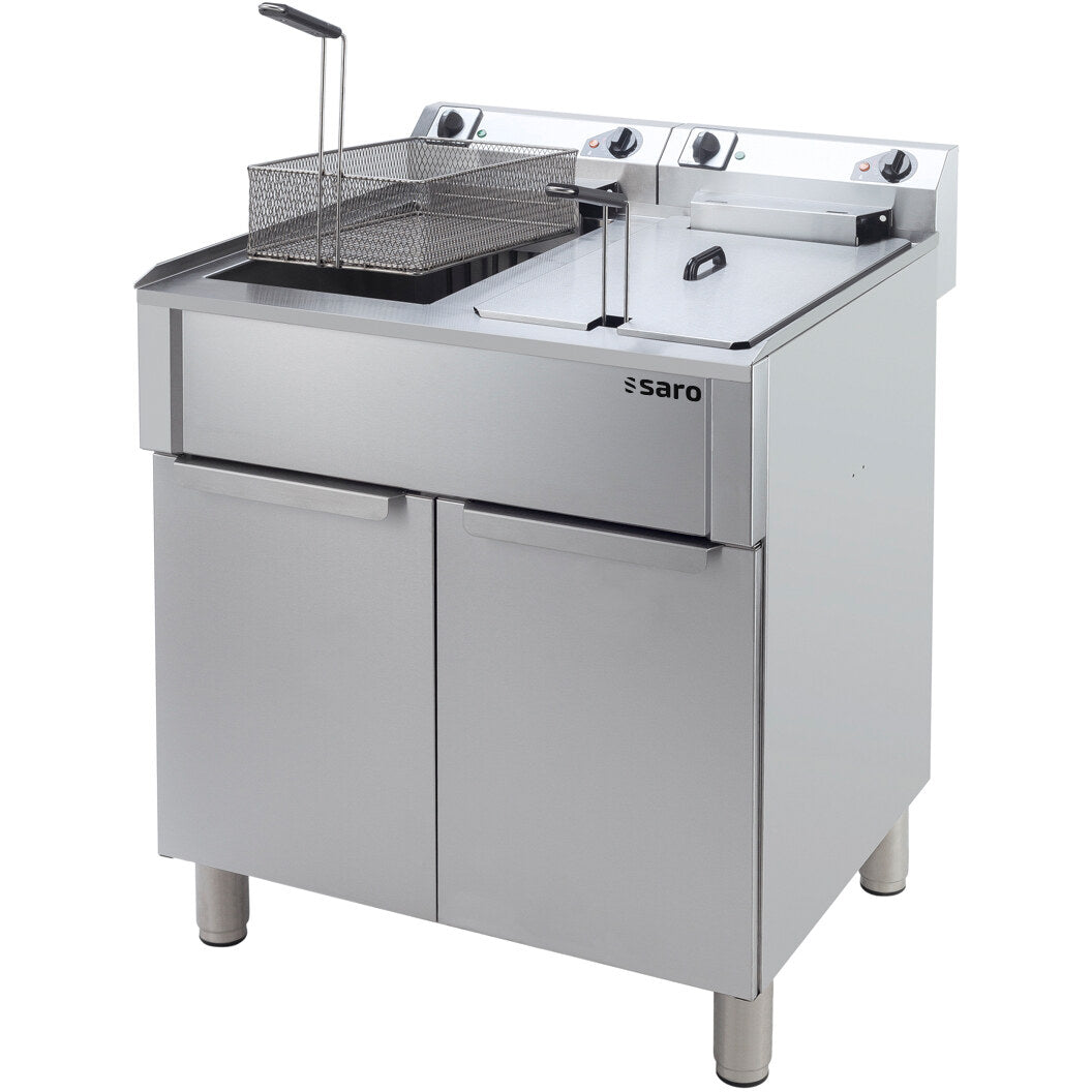 Saro BRAGA floor fryer, one tank covered with lid