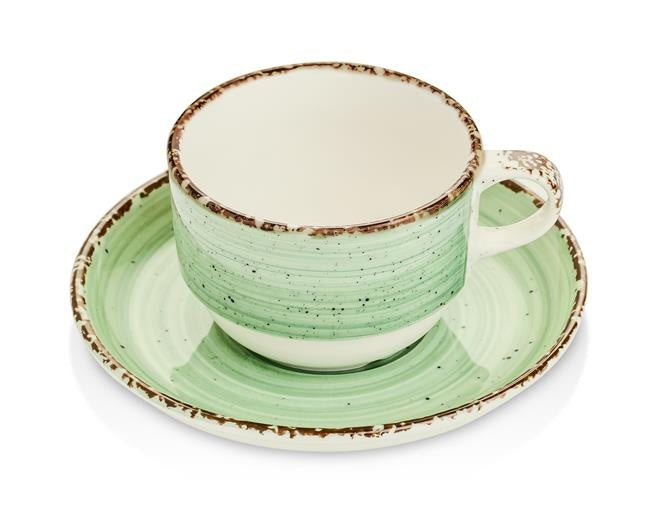 Nefryt Cup with Saucer, Fine Dine Earth Colors, 230 ml