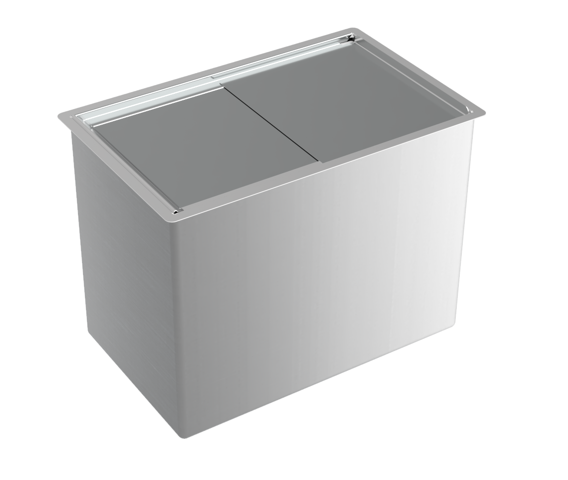Drop-In Ice Well, 485×305×365 mm, Sliding Lid