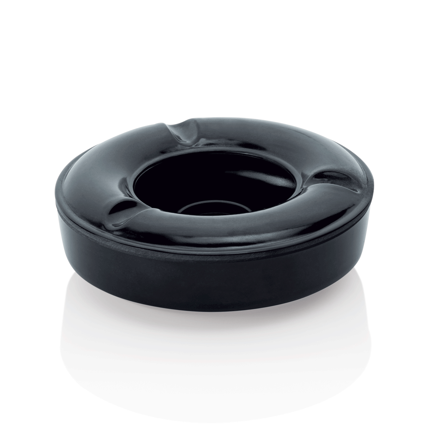 Was Wind Ashtray, Melamine, Black, Ø125 mm, Set of 6
