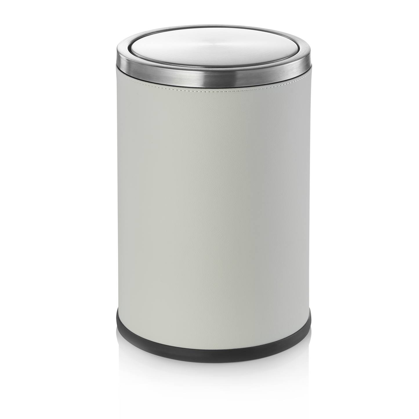 Was Waste Bin, Ø200 mm, 9 L, Beige Vegan Leather