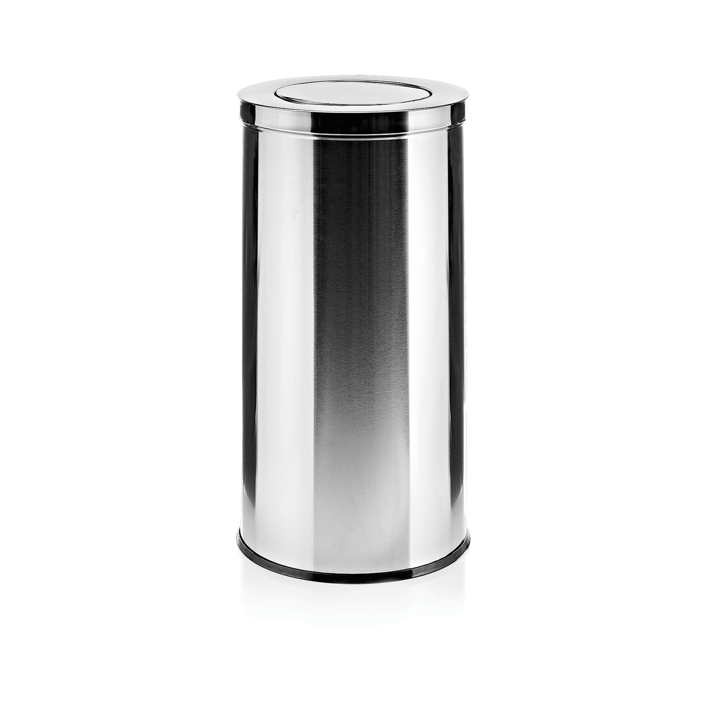 Was Swing Lid Waste Bin, Ø370 mm, 80 L, Stainless Steel