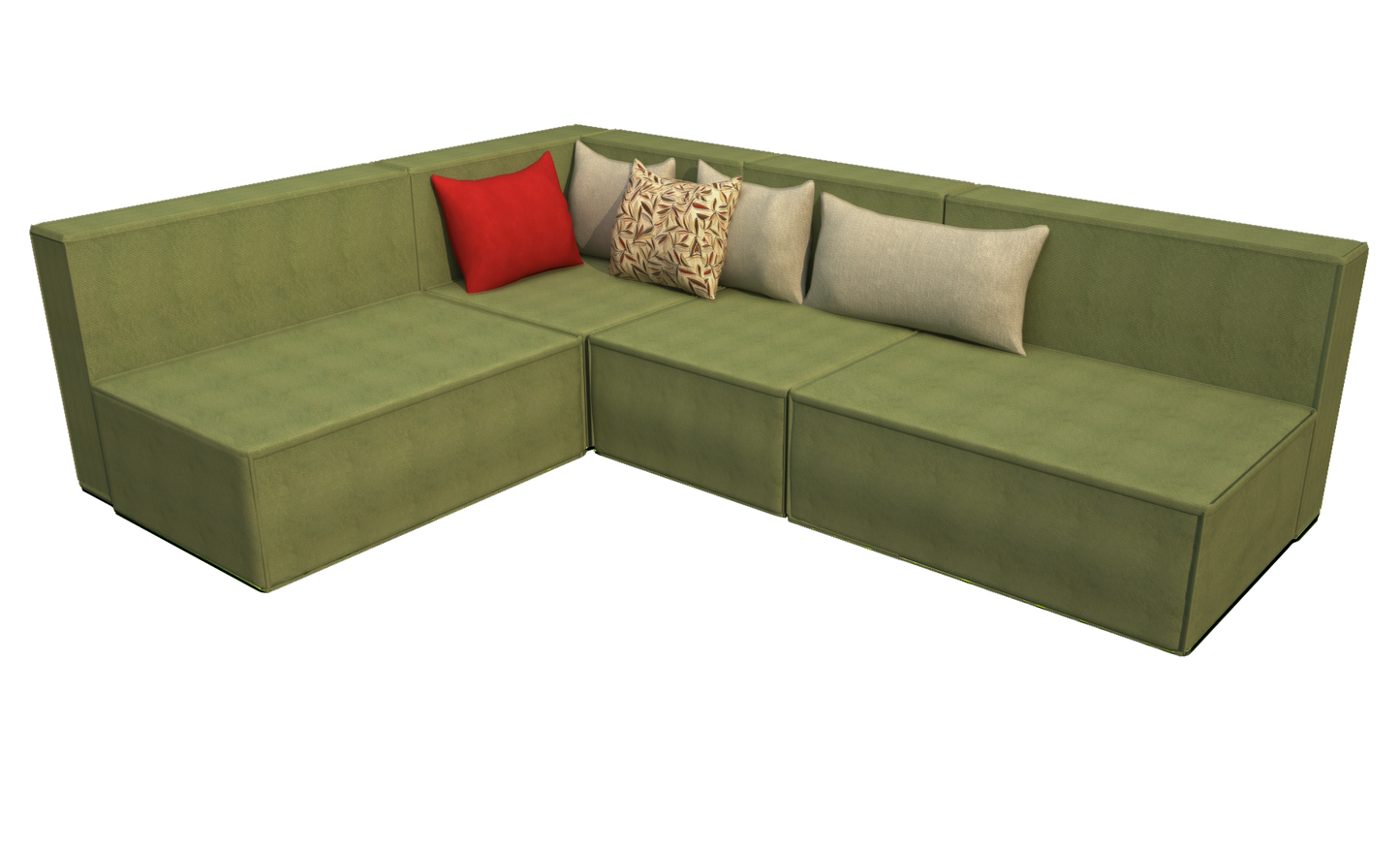 Modular Sofa, 5-Piece, 3000×2200×690 mm