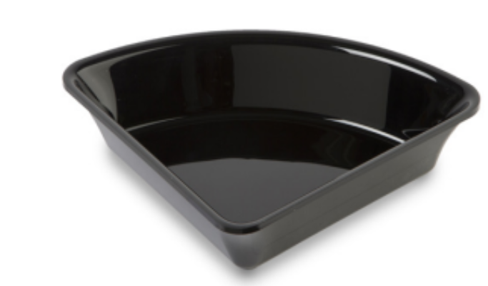 Quarter Moon 90° Display Tray, Black, 265x265x80mm
