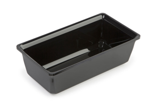 Acrylic Salad Display Dish, 265x144x85mm, Black