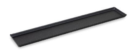 System Edged Acrylic Tray, 600x102x15mm, Dark Smoke