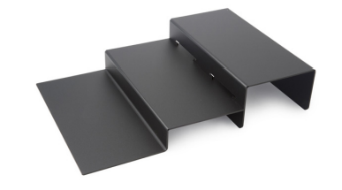 Acrylic 3-Level Step Riser, 600x400x120mm, Dark Smoke