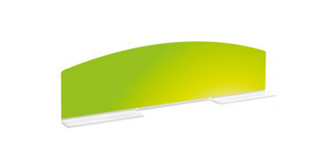 Acrylic Shelf Divider, Spring Green, 100x150x410mm