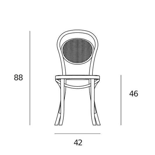 Paged Armchair Classic, Solid Beech, H790 × W540 × D490 mm
