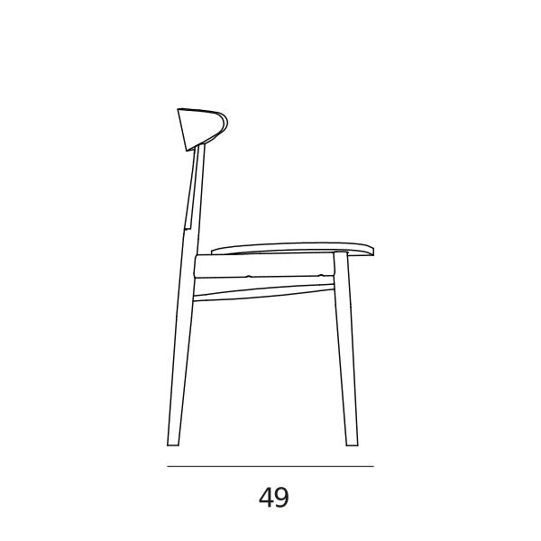 Yesterday Beech Chair, Upholstered Seat, 480 mm