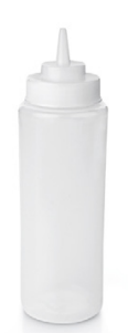 Squeeze Bottle, Wide Mouth, White, 950 ml