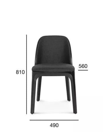 Arch Dining Chair, Solid Beech, Upholstered Seat