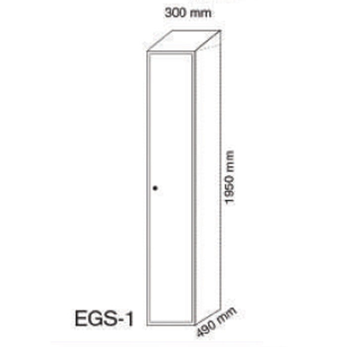 Metal Wardrobe With Beveled Top