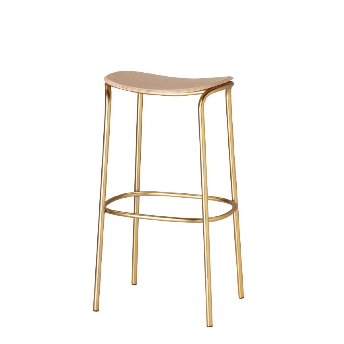 Trick Wood Bar Stool, Oak Seat, H65/H75