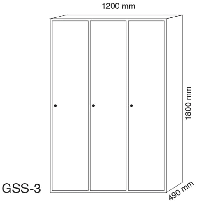 Metal Wardrobe with Partition