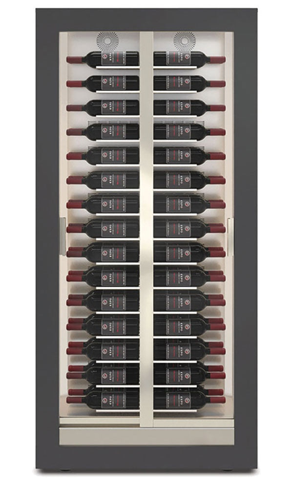 Wine Chiller Cabinet, 60 Bottles, 4-18°C, 2 Glass Doors